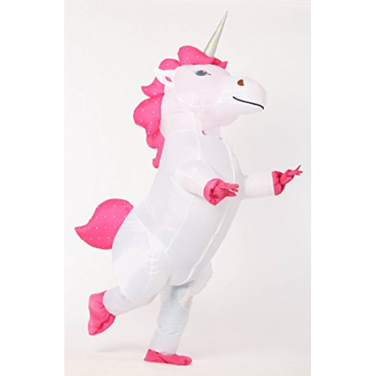 Fantasia Unicórnio Inflável Branco Infantil