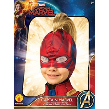 Máscara Capitã Marvel infantil Luxo Máscara Capitã Marvel infantil Luxo