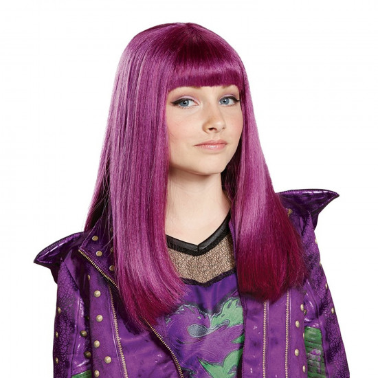Peruca Descendentes 2 Disney Mal Infantil Luxo Peruca Descendentes 2 Disney Mal Infantil Luxo