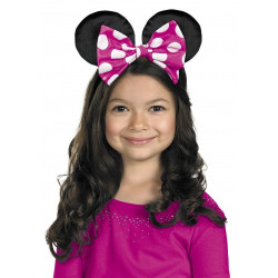 Tiara com Orelhas Minnie Mouse Rosa