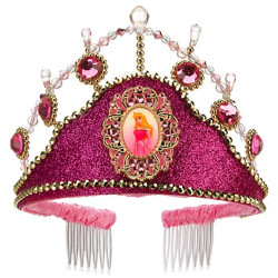 Tiara Coroa Aurora Bela Adormecida Clássica Pink