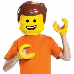 Cabeça Máscara Capacete Lego Emmet Infantil Kit