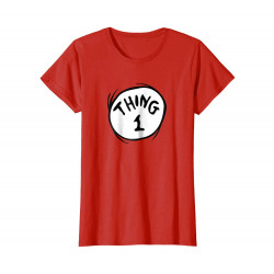 Camiseta Dr. Seuss Thing 1 Adulto Luxo