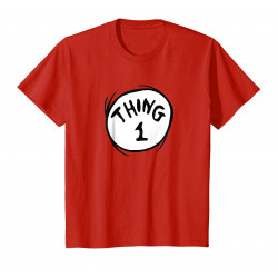 Camiseta Dr. Seuss Thing 1 Adulto Luxo