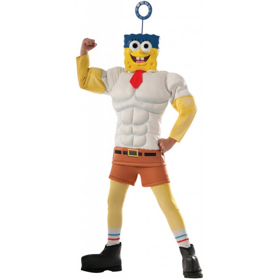 Fantasia Bob Esponja Infantil Luxo Um Herói Fora da Água Fantasia Bob Esponja Infantil Luxo Um Herói Fora da Água