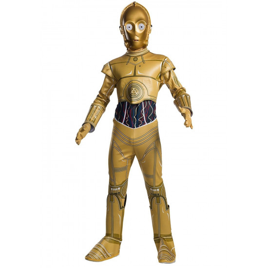 Fantasia C-3PO Robô Star Wars Infantil Luxo Fantasia C-3PO Robô Star Wars Infantil Luxo