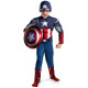 Fantasia Capitão América Infantil Músculos Escudo Luxo Fantasia Capitão América Infantil Músculos Escudo Luxo