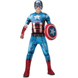 Fantasia Capitão América Infantil Músculos Novo Luxo Fantasia Capitão América Infantil Músculos Novo Luxo