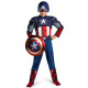 Fantasia Capitão América Músculos e Luz Infantil Luxo Fantasia Capitão América Músculos e Luz Infantil Luxo
