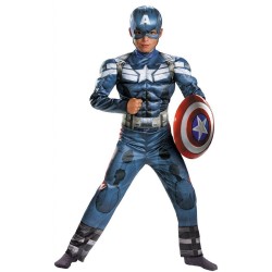 Fantasia Capitão América O Soldado do Inverno Super Luxo Fantasia Capitão América O Soldado do Inverno Super Luxo