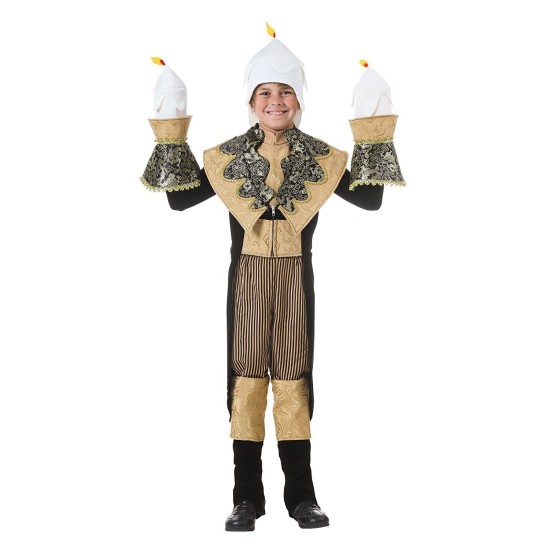 Fantasia Castiçal Lumière Bela e a Fera Infantil Fantasia Castiçal Lumière Bela e a Fera Infantil