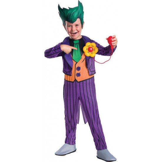Fantasia Coringa Infantil Clássica com Flor Fantasia Coringa Infantil Clássica com Flor