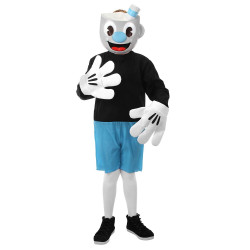 Fantasia Cuphead Mugman Infantil Azul