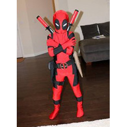 Fantasia DeadPool Spandex Infantil Clássica