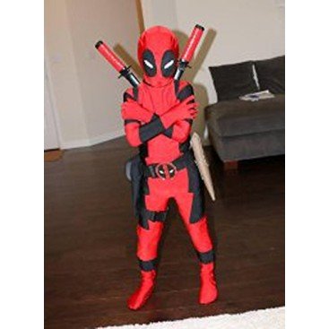 Fantasia DeadPool Spandex Infantil Clássica Fantasia DeadPool Spandex Infantil Clássica