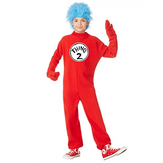 Fantasia Dr. Seuss Thing 3 Infantil Luxo Fantasia Dr. Seuss Thing 3 Infantil Luxo