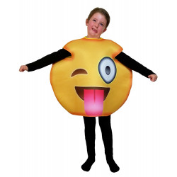 Fantasia Emoji Piscando Infantil Luxo