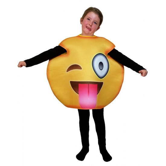 Fantasia Emoji Piscando Infantil Luxo