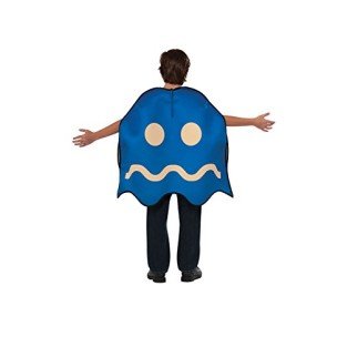 Fantasia Fantasma Azul PacMan Luxo Infantil Fantasia Fantasma Azul PacMan Luxo Infantil