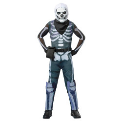 Fantasia Fortnite Skin Skull Trooper Infantil Luxo   