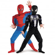 Fantasia Homem Aranha Infantil Dupla Face com Músculos