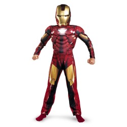 Fantasia Homem de Ferro Infantil com Músculos Fantasia Homem de Ferro Infantil com Músculos