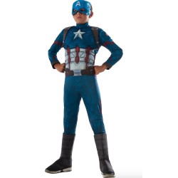 Fantasia Infantil Capitão América com Músculos Luxo Fantasia Infantil Capitão América com Músculos Luxo