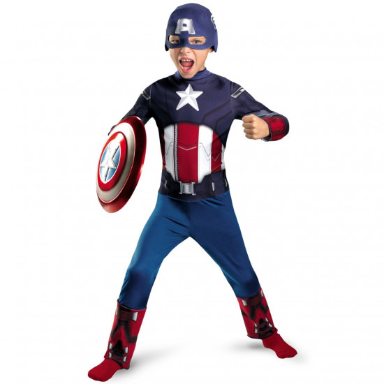 Fantasia Infantil Capitão América Luxo Os Vingadores Fantasia Infantil Capitão América Luxo Os Vingadores