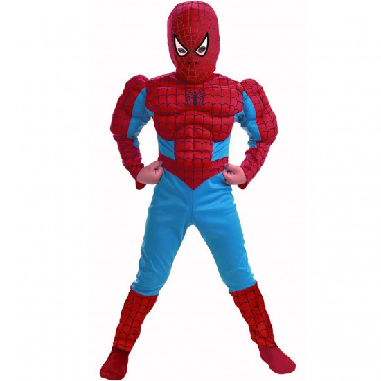 Fantasia Infantil Homem Aranha com Músculos Luxo Clássica Fantasia Infantil Homem Aranha com Músculos Luxo Clássica