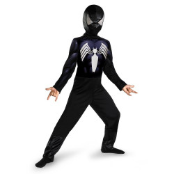 Fantasia Infantil Homem Aranha Preto Luxo