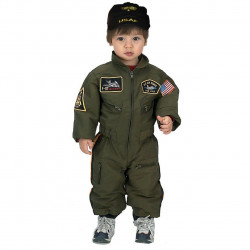 Fantasia Infantil Piloto de Caça da Força Aérea Americana Luxo