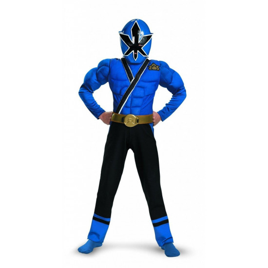 Fantasia Infantil Power Rangers Ranger Azul Samurai Fantasia Infantil Power Rangers Ranger Azul Samurai