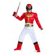 Fantasia Infantil Power Rangers Ranger Vermelho Megaforce Luxo