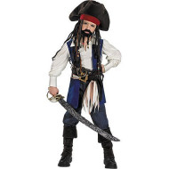 Fantasia Piratas do Caribe Melhor Preço Vila Augusta - Fantasia de Pirata  Preta e Dourada - EUREKA