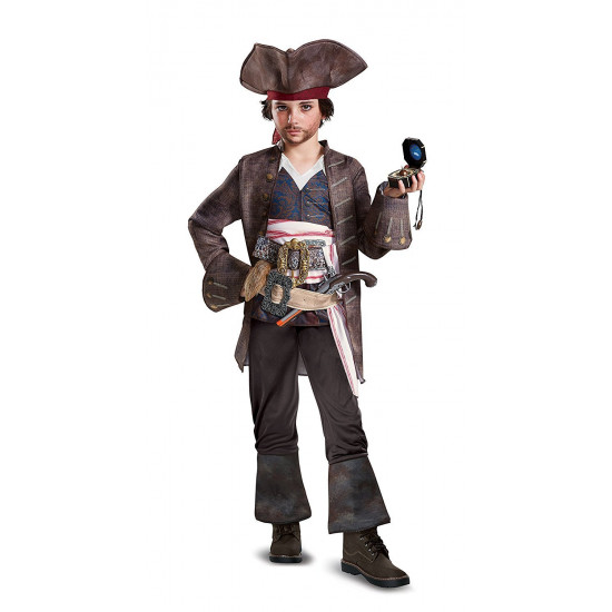 Fantasia Jack Sparrow Piratas do Caribe Luxo Infantil POTC5 Fantasia Jack Sparrow Piratas do Caribe Luxo Infantil POTC5