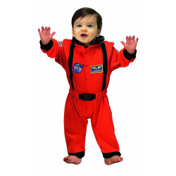 Fantasia Macacão de Astronauta Infantil Laranja