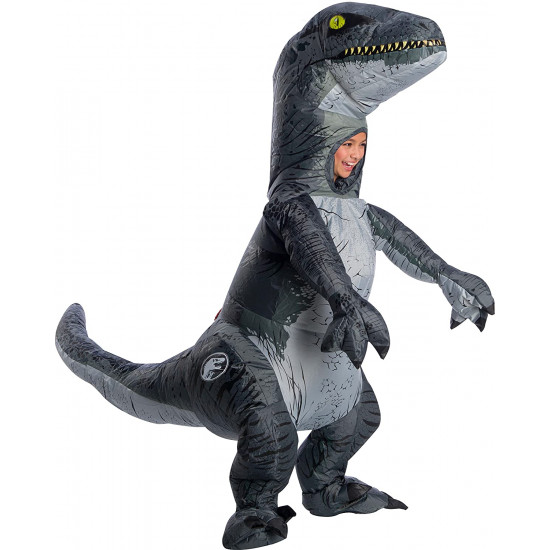 Fantasia Mundo Jurássico Reino Caído Velociraptor Infantil Inflável Fantasia Mundo Jurássico Reino Caído Velociraptor Infantil Inflável