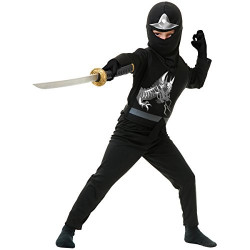 Fantasia Ninja Avenger Infantil Preto