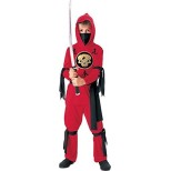 Fantasia Ninja Concept Infantil Vermelho