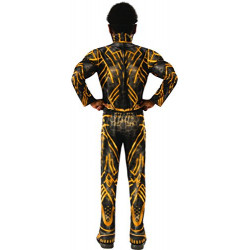 Fantasia Pantera Negra Amarelo Infantil Luxo