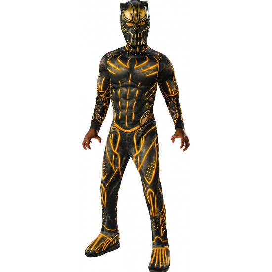 Fantasia Pantera Negra Amarelo Infantil Luxo Fantasia Pantera Negra Amarelo Infantil Luxo