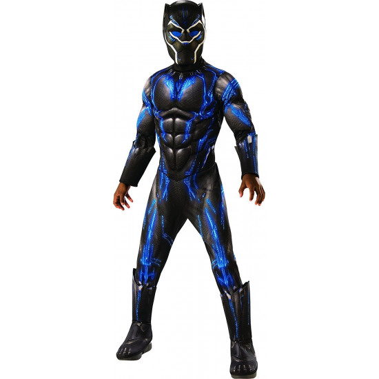 Fantasia Pantera Negra Azul Infantil Luxo Fantasia Pantera Negra Azul Infantil Luxo