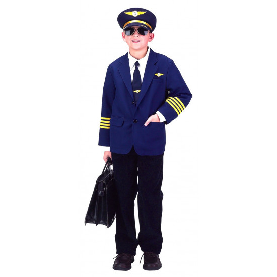 Fantasia Piloto de Avião Infantil Luxo Fantasia Piloto de Avião Infantil Luxo