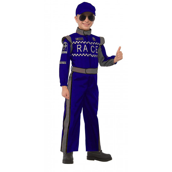 Fantasia Piloto de Corrida Race Clássica Azul