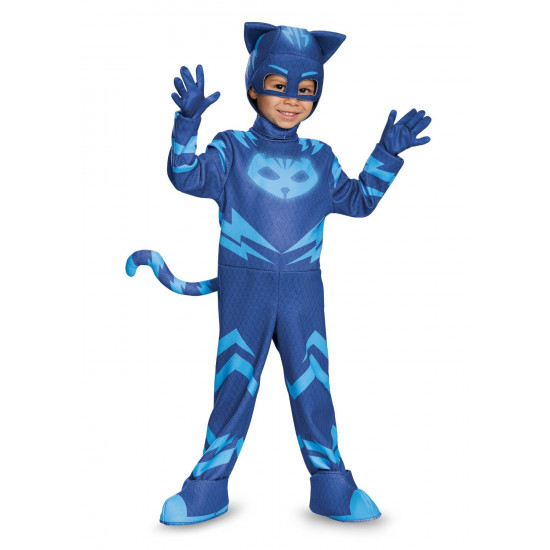 Fantasia PJ Máscaras Menino Gato Connor Luxo Infantil