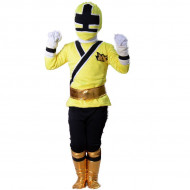 Fantasia Power Rangers Amarelo Luxo Infantil Adolescente