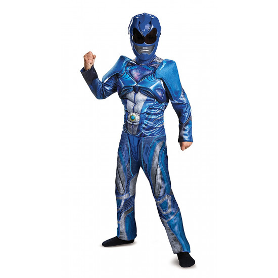 Fantasia Power Rangers Azul Filme Músculos Infantil Fantasia Power Rangers Azul Filme Músculos Infantil