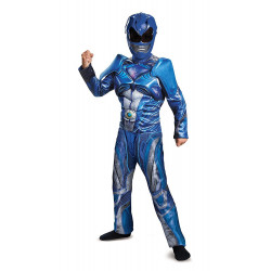 Fantasia Power Rangers Azul Filme Músculos Infantil