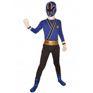 Fantasia Power Rangers Azul Luxo Infantil Adolescente