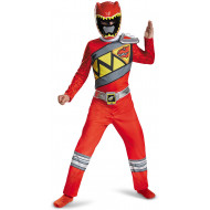 Fantasia Power Rangers Dino Charger Vermelho Clássica Infantil